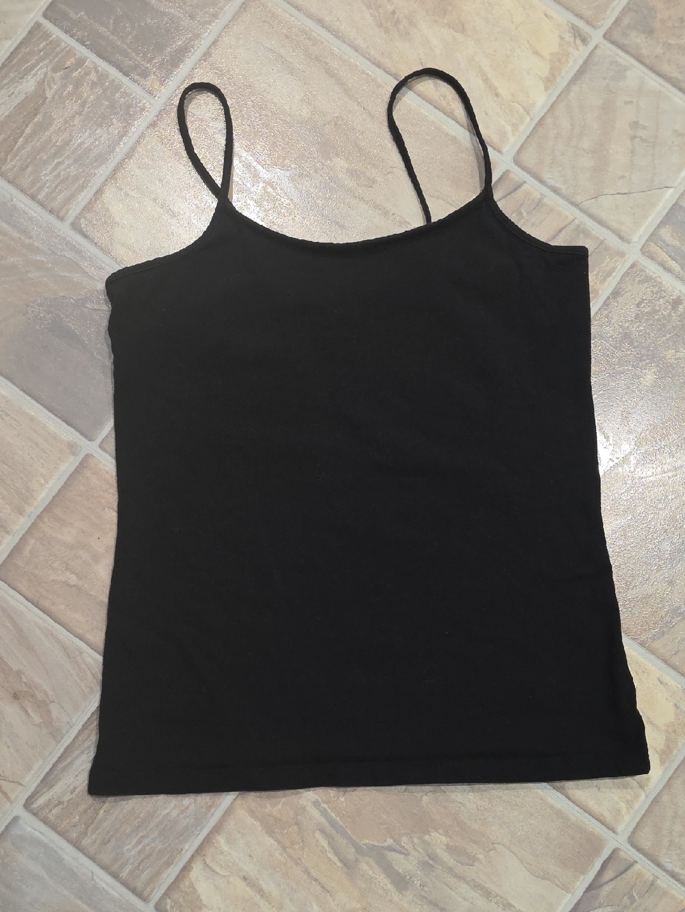 Black Spaghetti Strap Tank Top - Women